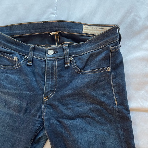 Rag & bone mid-rise skinny indigo jeans size 28 - Picture 3 of 9